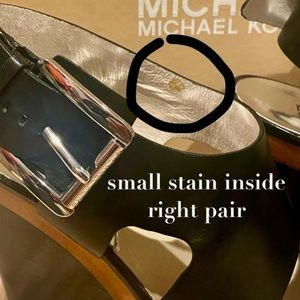 Michael Kors Leather Wedge Sandals Size 7 (runs small - fits 6.5)